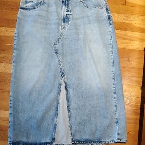 Frame Denim Light Blue Pencil Skirt